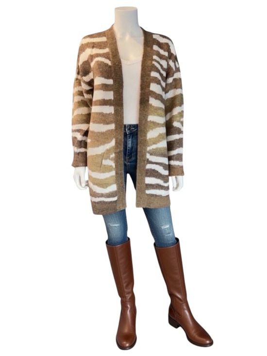 Mystree Sweaters - MYSTREE  Beautiful open front animal print cardigan S M L